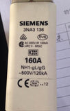 Siemens 3NA3136-2C 160A 500V NH1 gL/gG 100KA