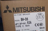 Mitsubishi Circuit Breaker BH-D6 3P+N 4P C63 63A
