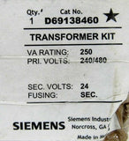 SIEMENS D69138460 INDUSTRIAL CONTROL TRANSFORMER MT0250B 250VA 240/480-24V